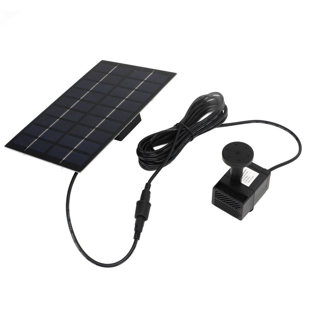 Solar Water Pump Kit 9V 1.8W Easy Mounting Anti Clogging Mesh Solar Pond Pump with Nozzles for Garden Pool Decoration