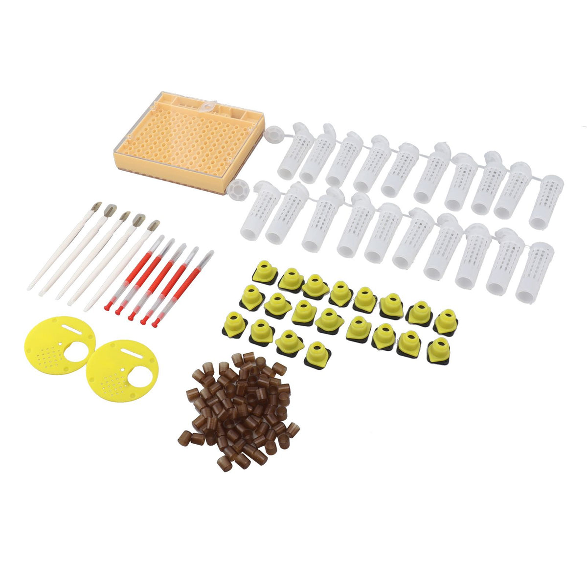 Queen Bee Rearing System Plastic Breeding Cell Cup Kit Beekeeping Grafting Equipments Supplies