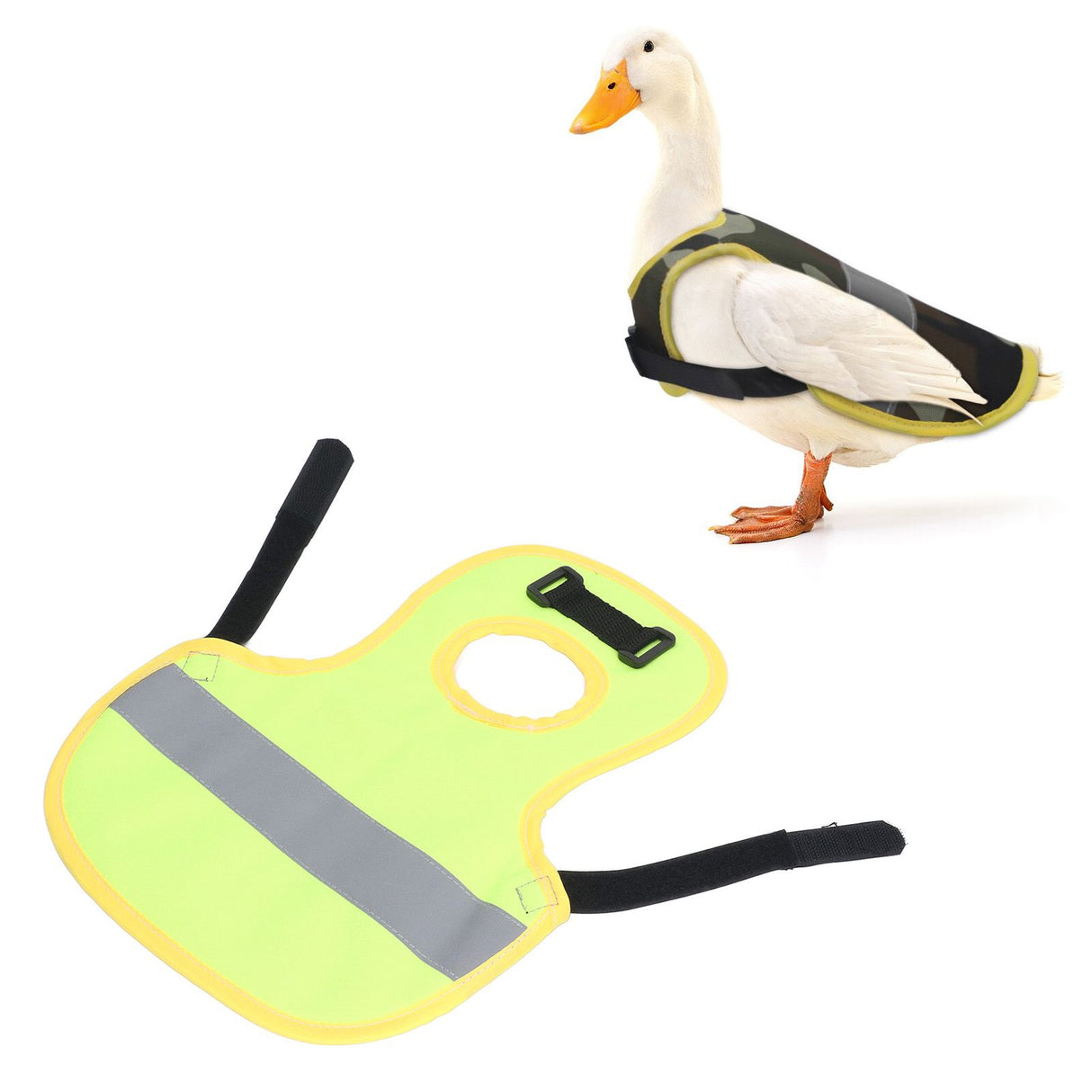 Chicken Reflective Vest Warm Safe Lightweight Poultry Harness Vest for Hen Ducks Geese Fluorescent Green
