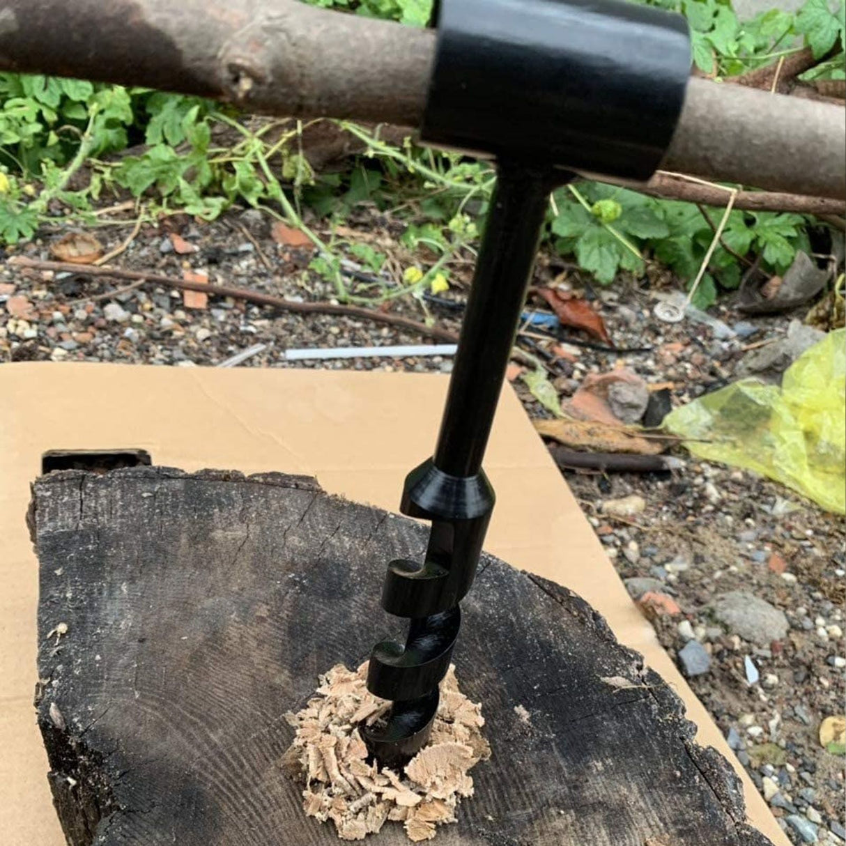 Manual Auger High Speed Steel Easier To Drill Multifunctional Handmade Wood Auger for Outdoor