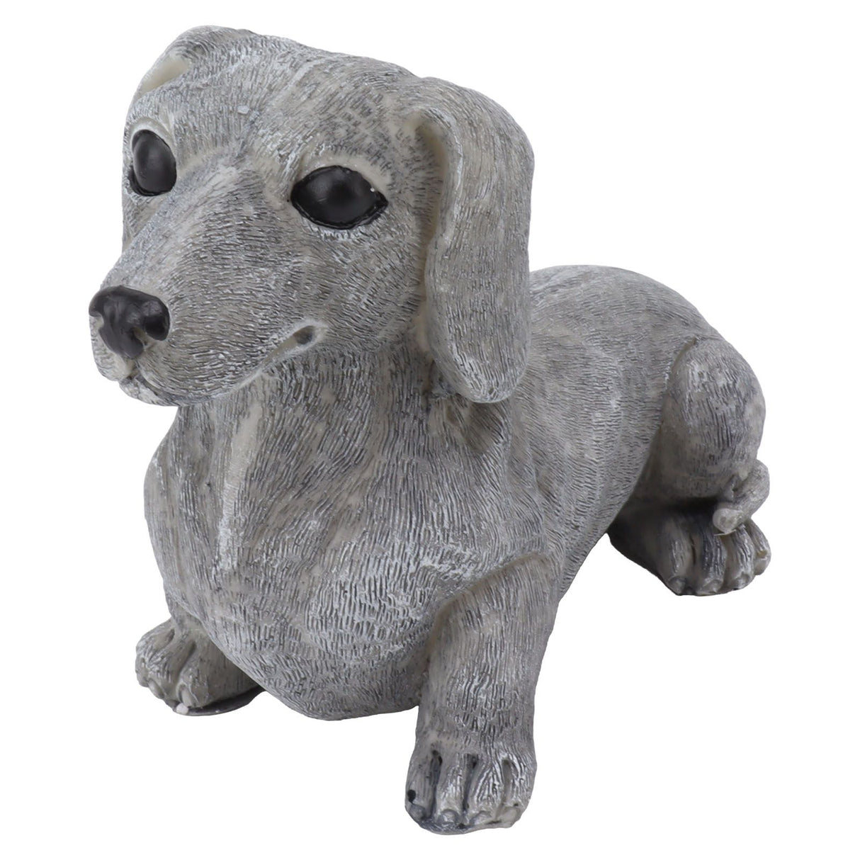 Dog Garden Statues DIY Lifelike Prevent Cracking Resin Dog Statues Home Decor for Courtyard Lawn Dachshund