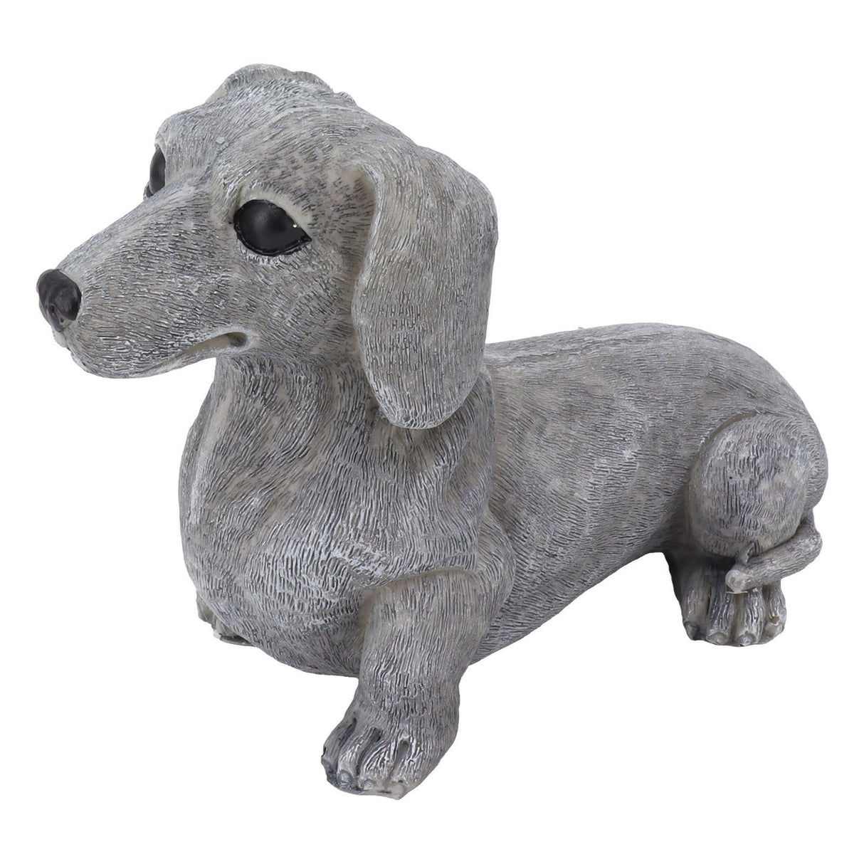 Dog Garden Statues DIY Lifelike Prevent Cracking Resin Dog Statues Home Decor for Courtyard Lawn Dachshund