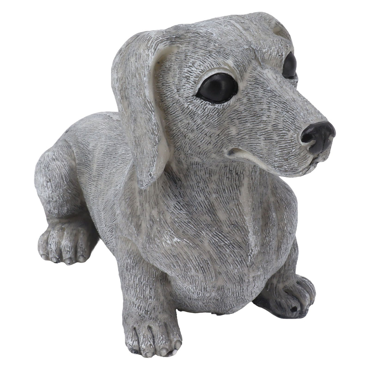 Dog Garden Statues DIY Lifelike Prevent Cracking Resin Dog Statues Home Decor for Courtyard Lawn Dachshund
