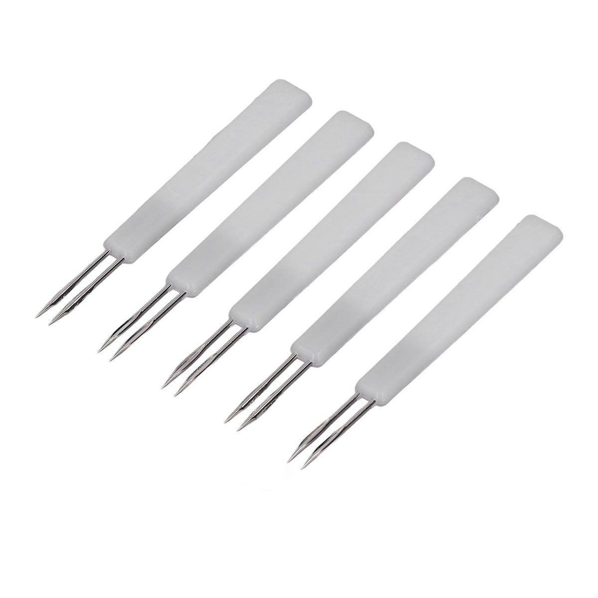 50Pcs Chicken Poultry Double Needle Thorn Pox Needle Chicken Vaccination Needle Poultry Breeding Equipment White