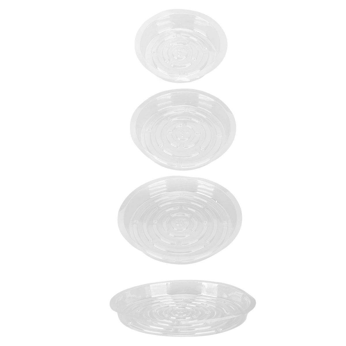 20pcs Plant Saucer Tray 6in 8in 10in 12in Heavy Duty Plastic Clear Flower Plant Pot Drip Tray for Indoor Outdoor