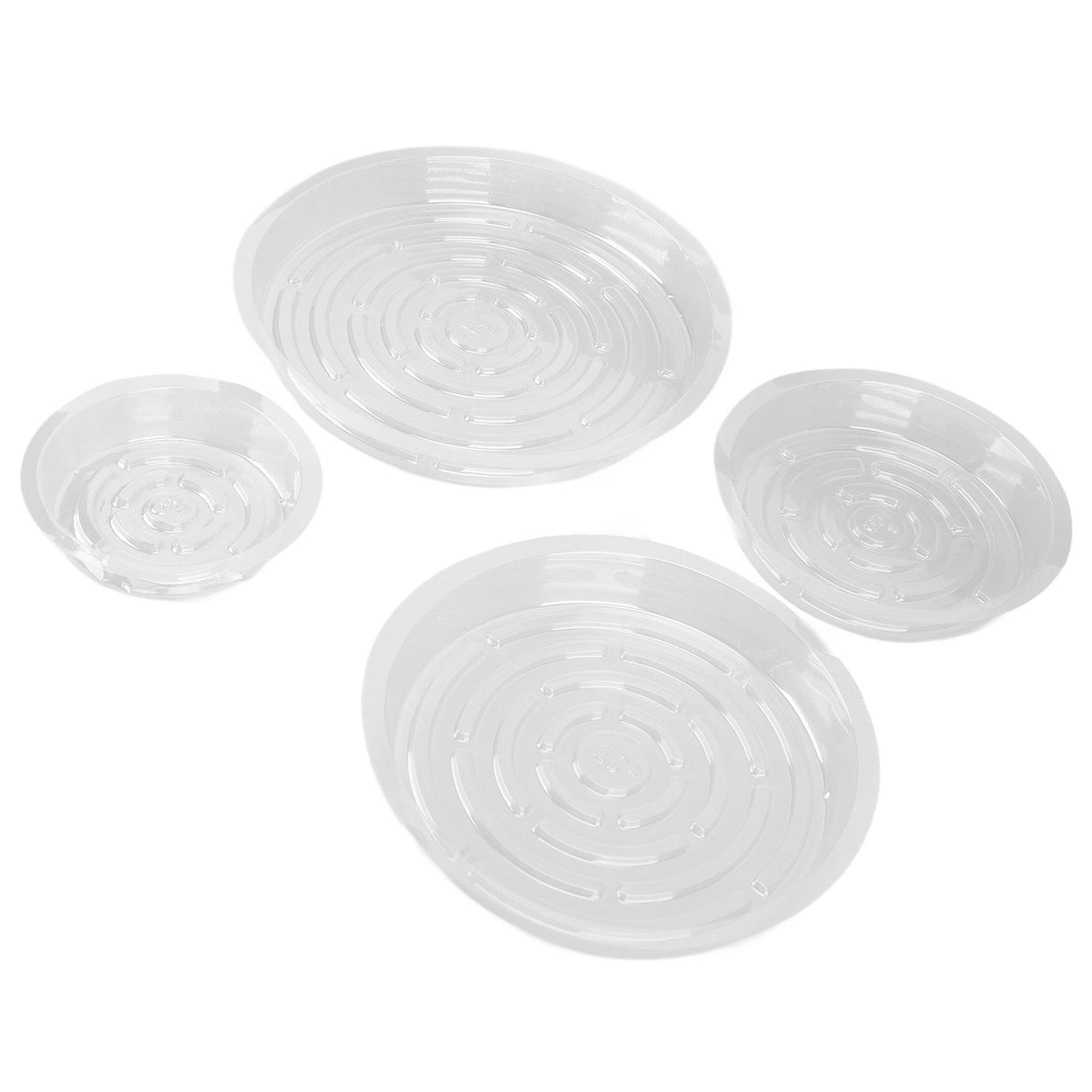 20pcs Plant Saucer Tray 6in 8in 10in 12in Heavy Duty Plastic Clear Flower Plant Pot Drip Tray for Indoor Outdoor
