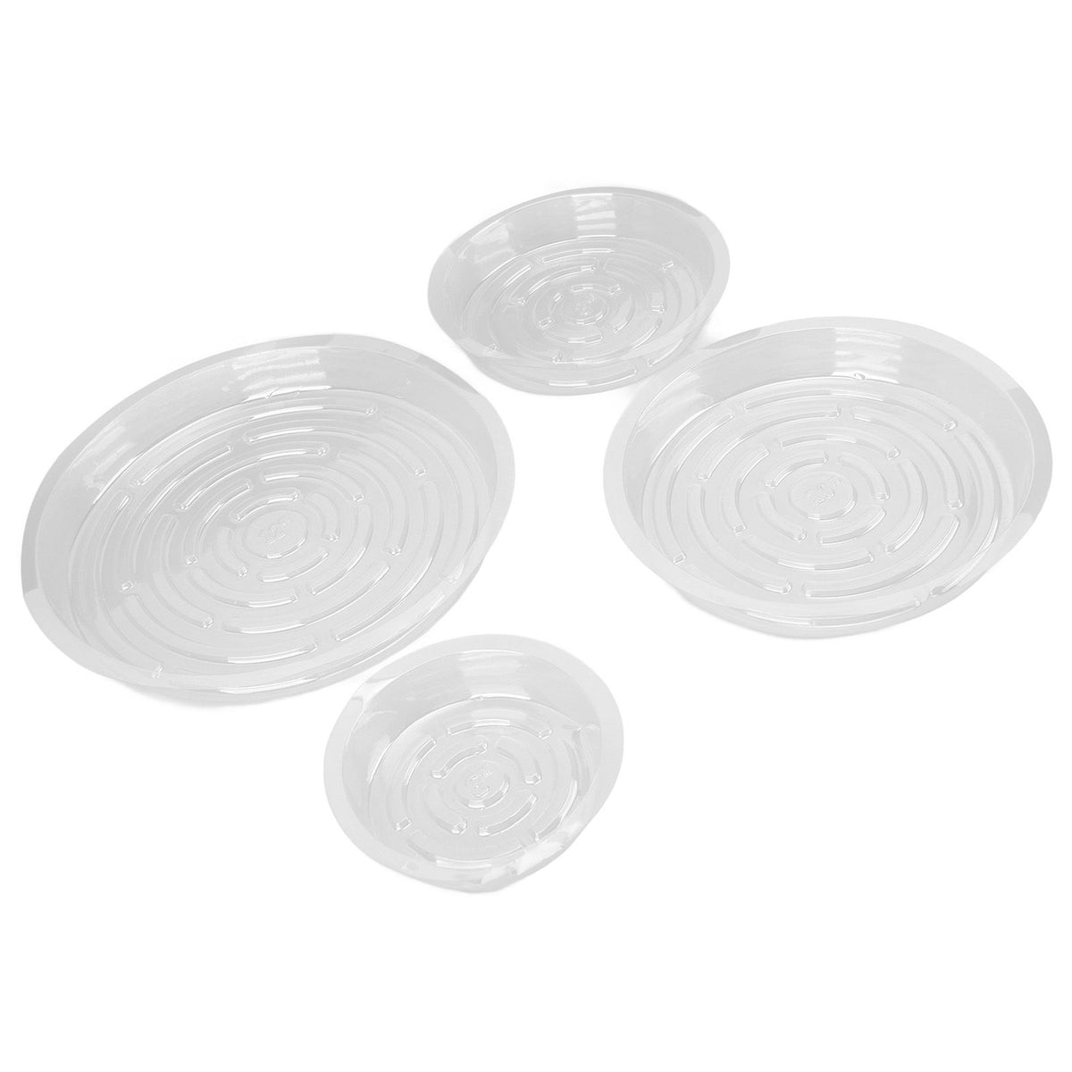 20pcs Plant Saucer Tray 6in 8in 10in 12in Heavy Duty Plastic Clear Flower Plant Pot Drip Tray for Indoor Outdoor
