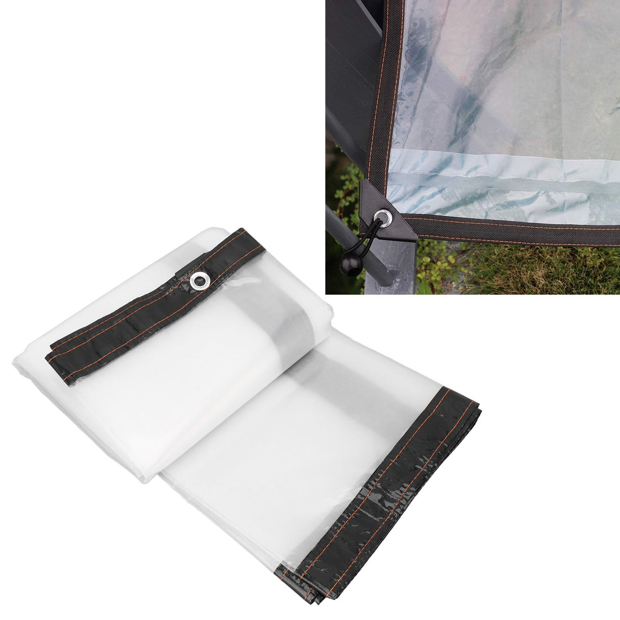 Transparent Tarp Cold Insulation Garden Rainproof Clear Poly Tarp Plant Cover Cloth 9.8 X 9.8ft