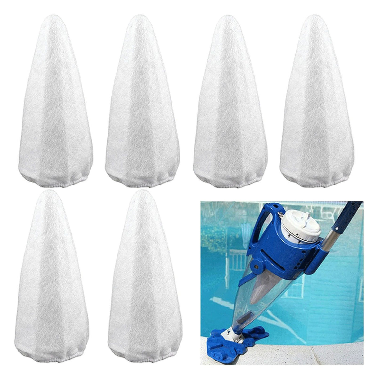 5PCS Vacuum Filter Bag Replacement Reusable Polyester Fiber Swimming Pool Cleaner Filter