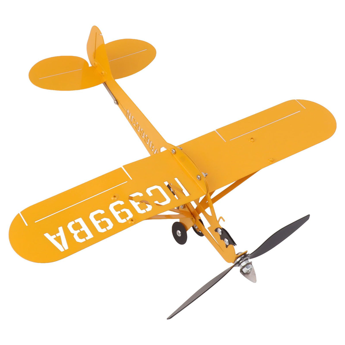 Piper J3 Cub Airplane Weathervane 3D Metal Airplane Weather Vane Outdoor Roof Wind Direction Indicator Garden Decor Large
