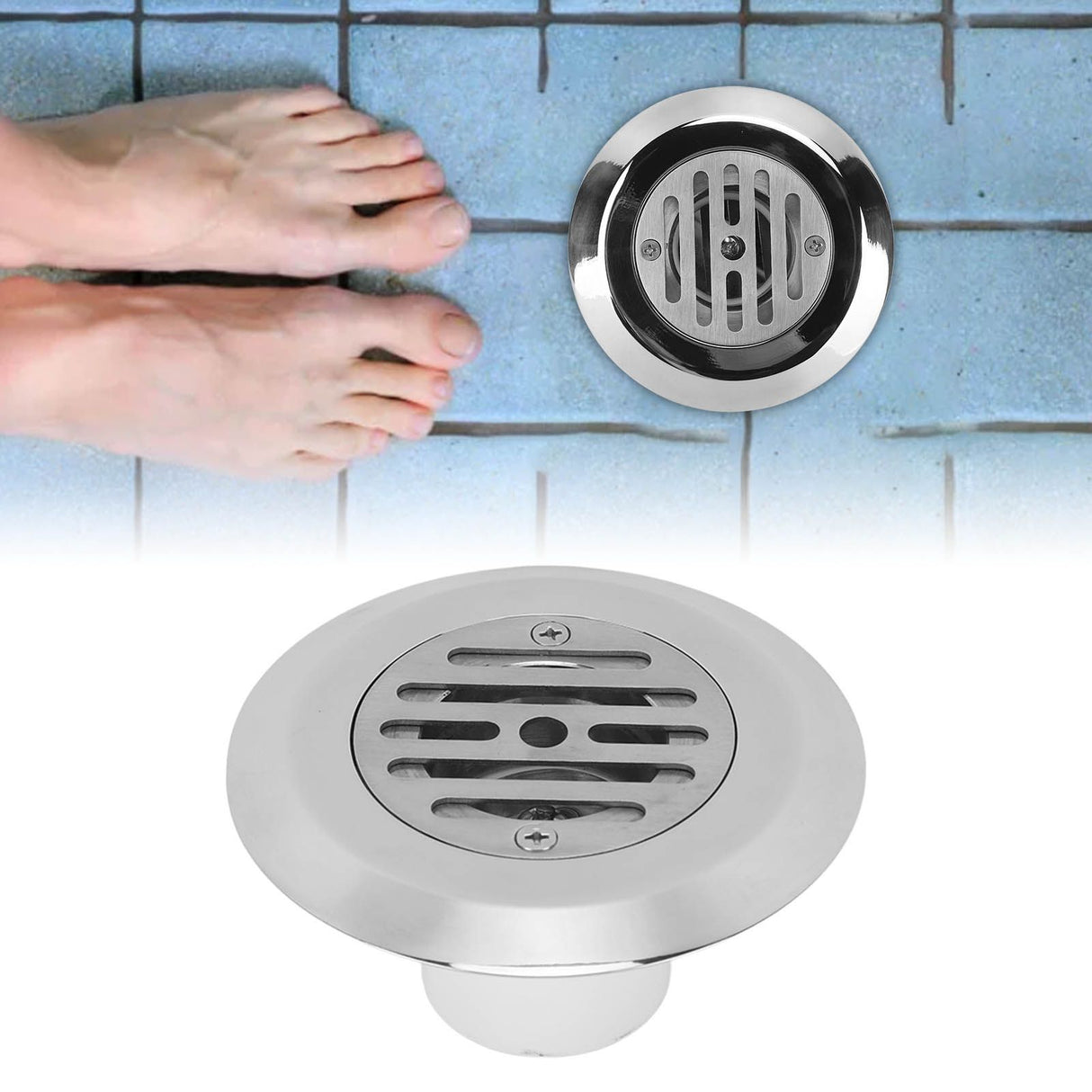 Swimming Pool Drain Adjustable Water Flow Floor Drain Pool Water Drain for Swimming Pool Water Inlet Outlet Draining