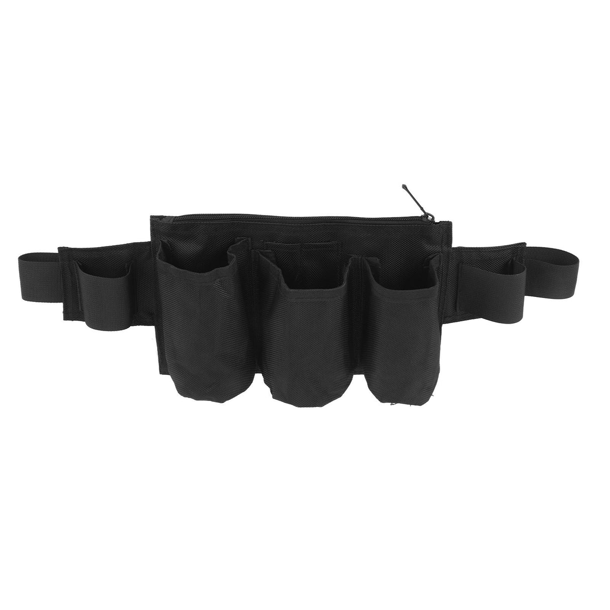 Garden Tool Belt 6 Pockets 2 Straps Waterproof Oxford Fabric Adjustable Gardening Tool Pouch for Family Camping Outdoor Black
