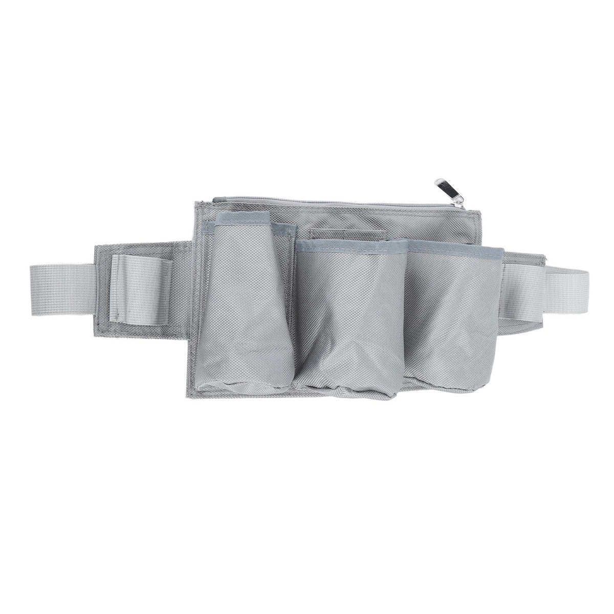 Garden Tool Belt 6 Pockets 2 Straps Waterproof Oxford Fabric Adjustable Gardening Tool Pouch for Family Camping Outdoor Gray
