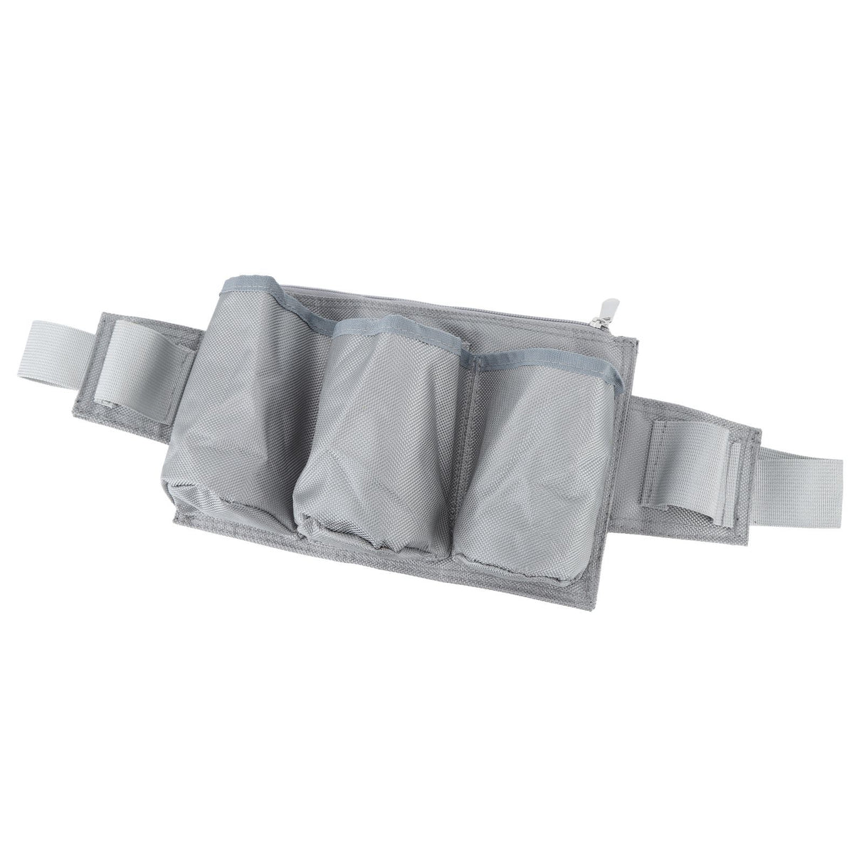Garden Tool Belt 6 Pockets 2 Straps Waterproof Oxford Fabric Adjustable Gardening Tool Pouch for Family Camping Outdoor Gray