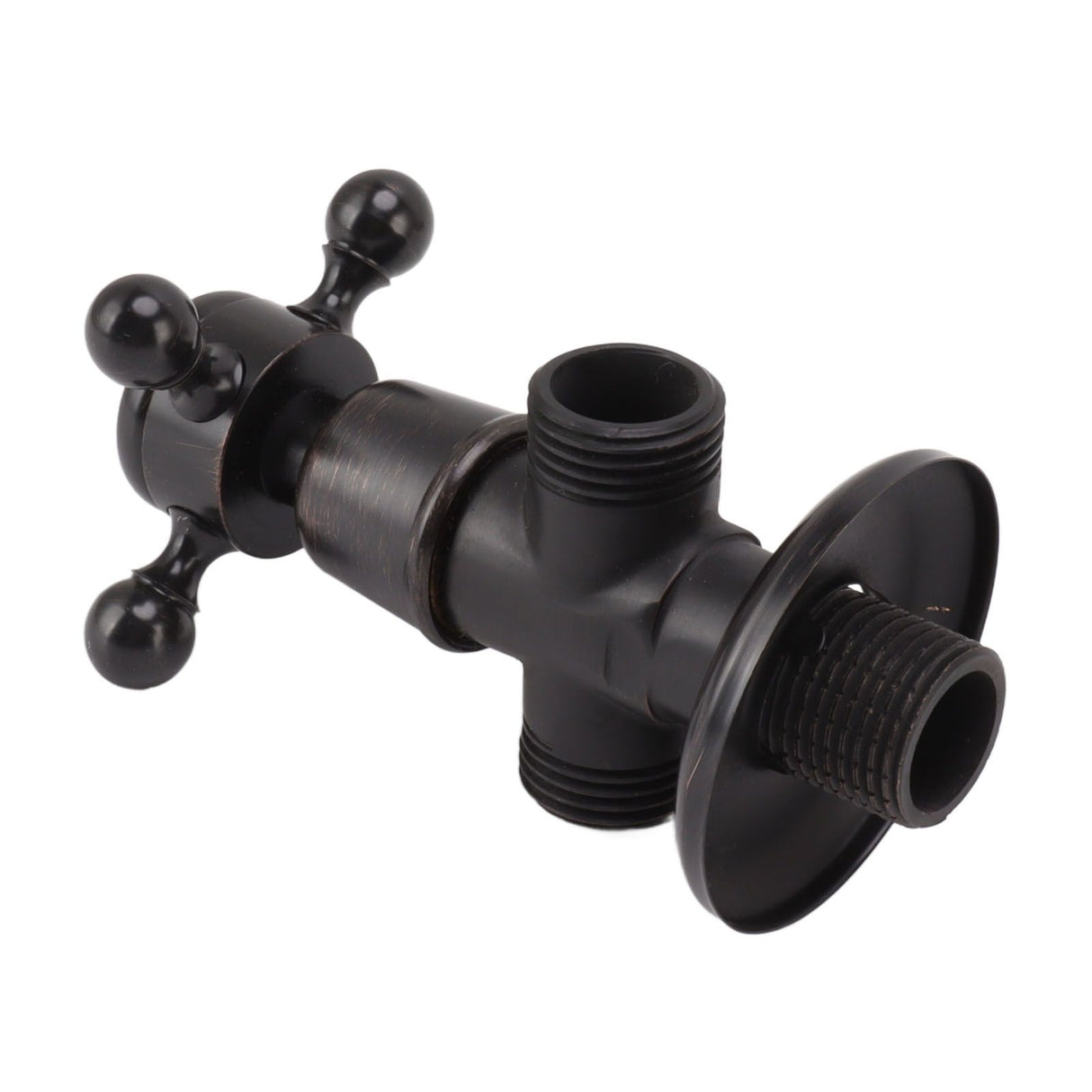 Angle Stop Valve Retro Copper Cross Handle Water Stop Valve for Bathroom Toilet Kitchen Faucet