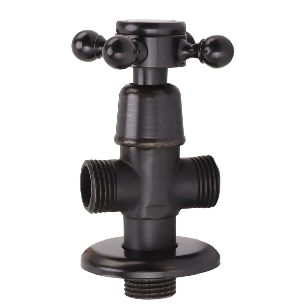 Angle Stop Valve Retro Copper Cross Handle Water Stop Valve for Bathroom Toilet Kitchen Faucet