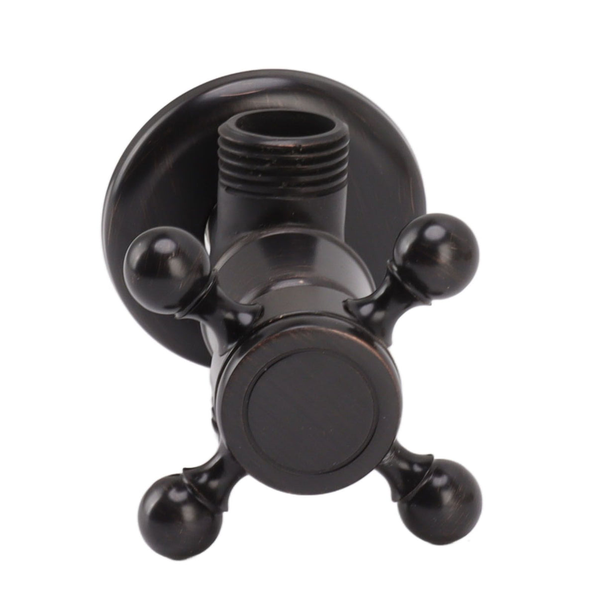 Angle Stop Valve Retro Copper Cross Handle Water Stop Valve for Bathroom Toilet Kitchen Faucet