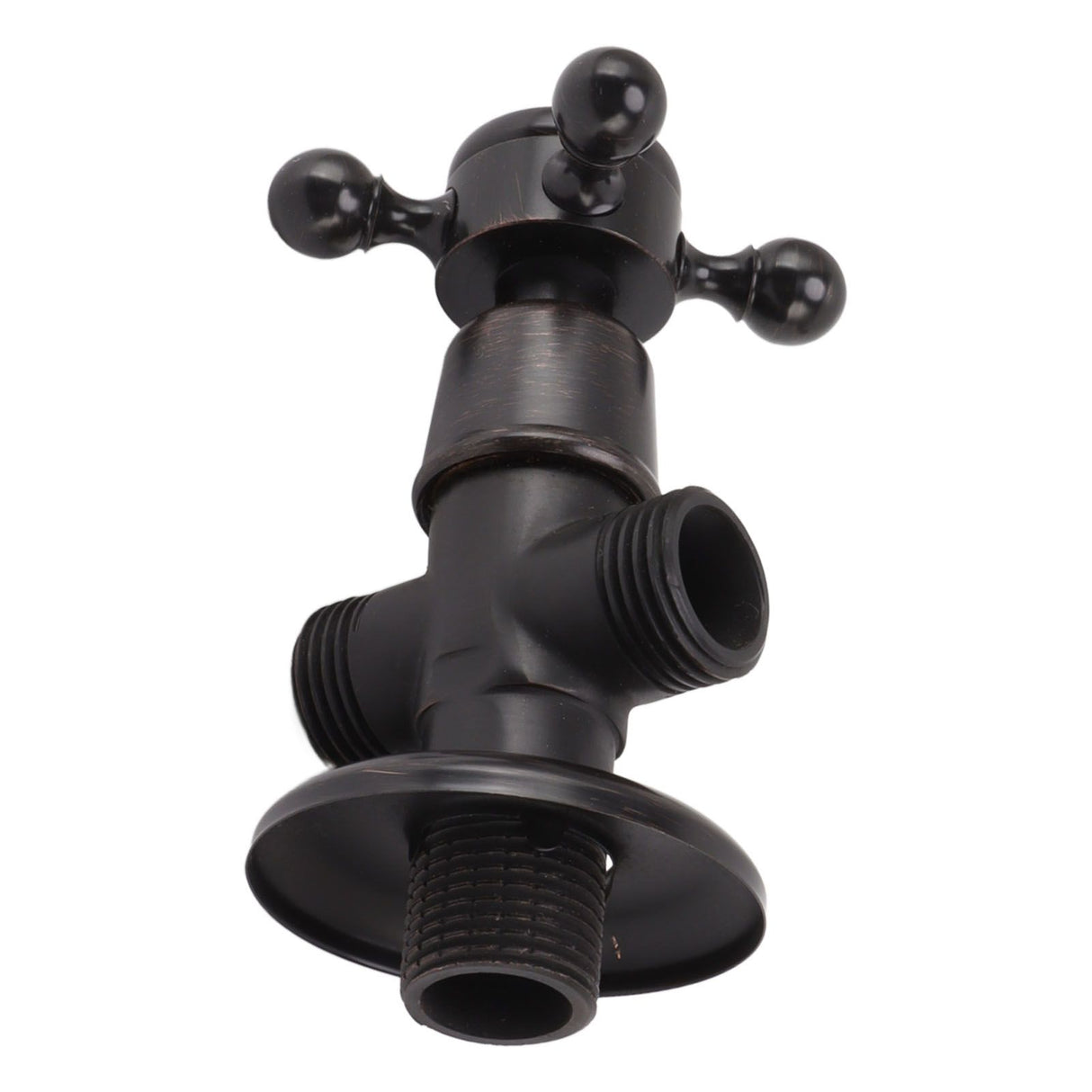 Angle Stop Valve Retro Copper Cross Handle Water Stop Valve for Bathroom Toilet Kitchen Faucet