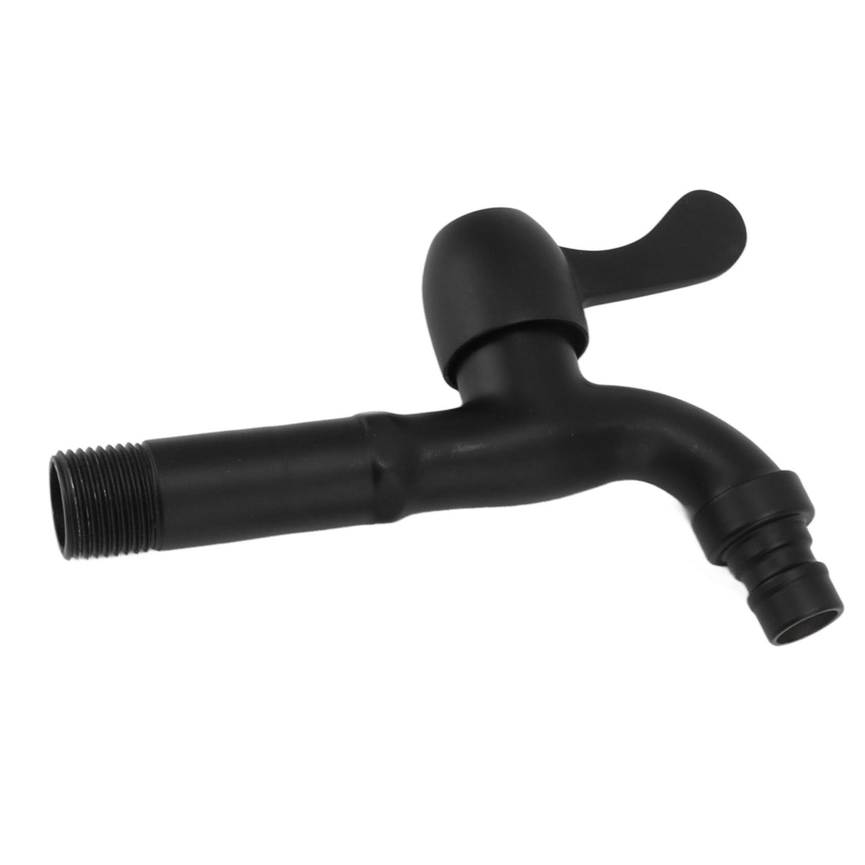 Water Faucet 304 Stainless Steel G1/2 Caliber Wall Mounted Long Style Single Cold Water Tap Black Washing Machine Faucet