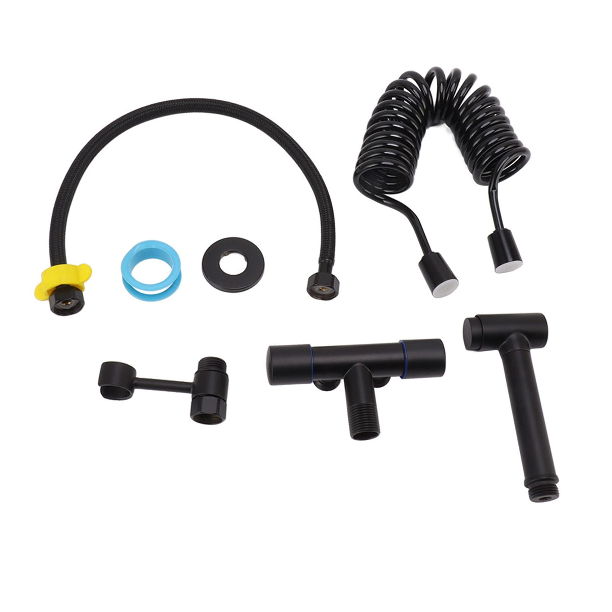 Bathroom Handheld Bidet Sprayer Kit Bidet Toilet Sprayer with Hose for Women Feminine Wash Black