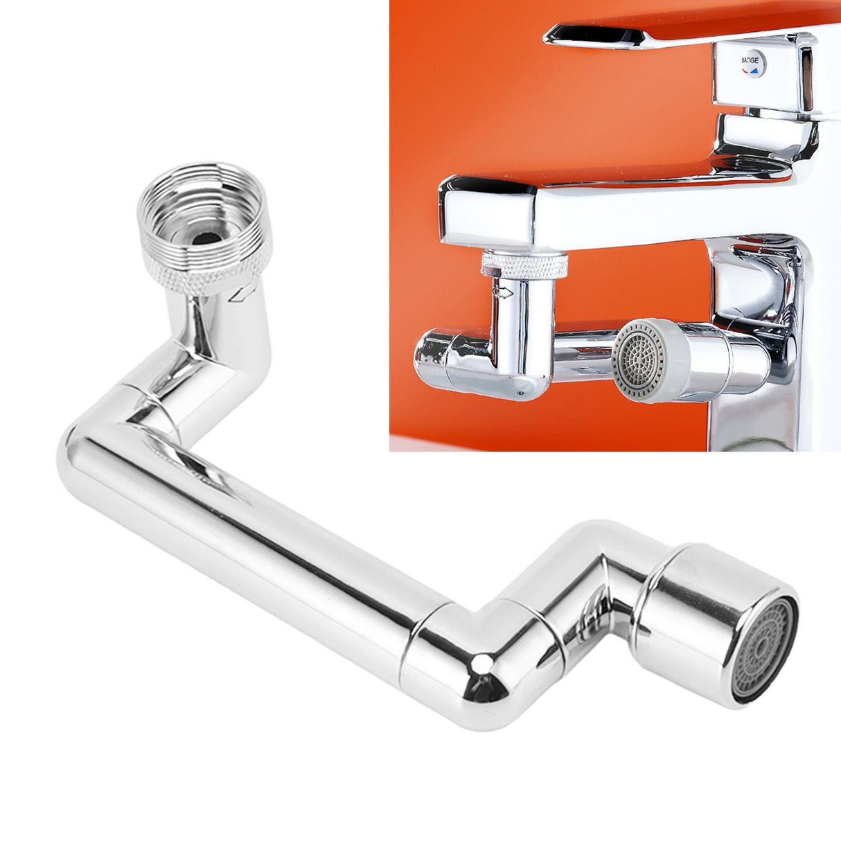 Faucet Extender Chrome Copper ABS Telescopic Swivel Faucet Tap Extension for Kitchen Wash Basin