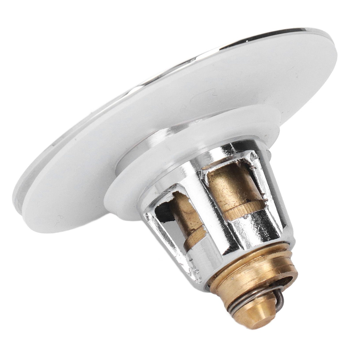 Bathroom Sink Stopper Press Popping Up Anti Clogging Brass Stainless Steel Basin Sink Drain Plug