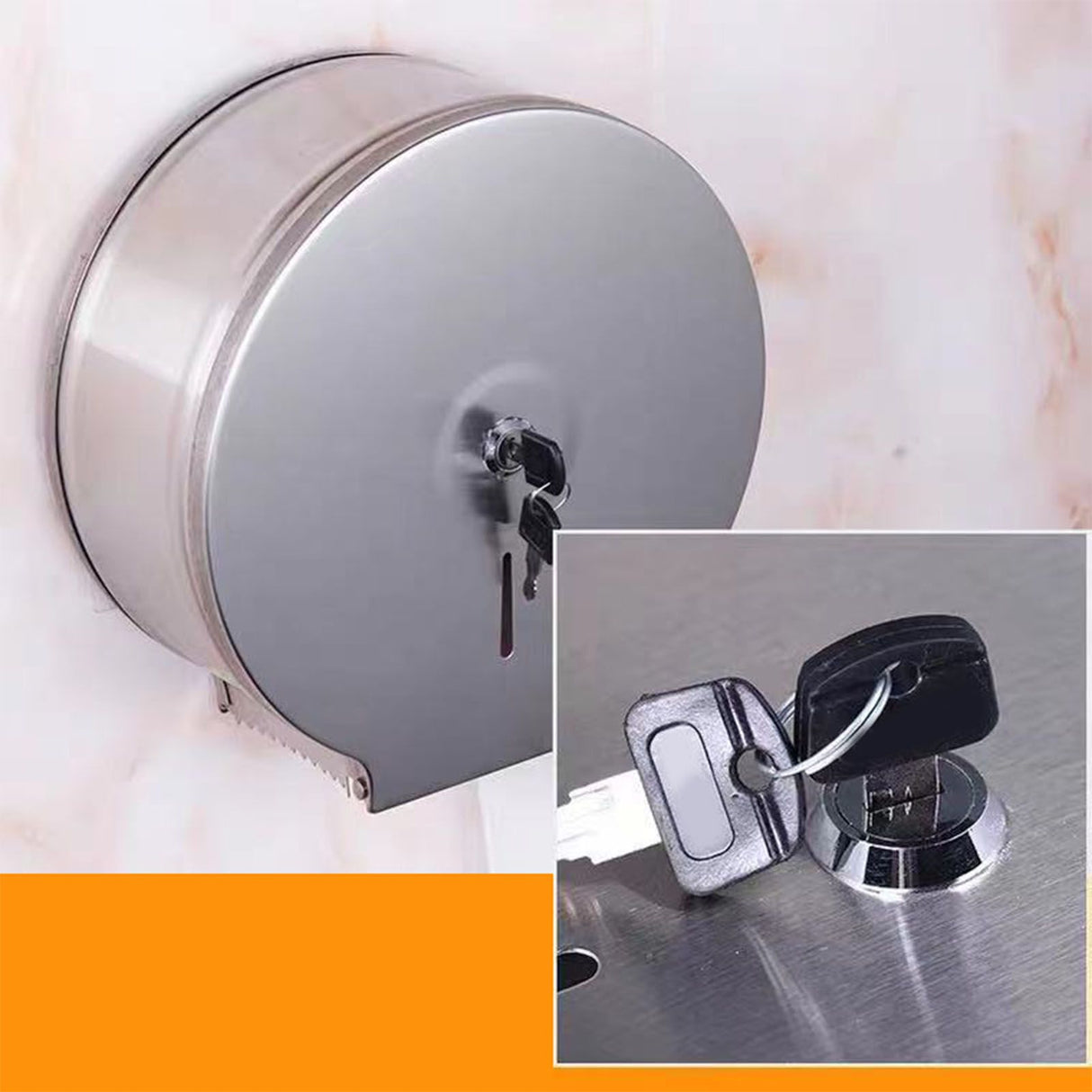 Paper Towel Holder Stainless Steel Satin Finish Waterproof Toilet Paper Holder Tissue Dispenser