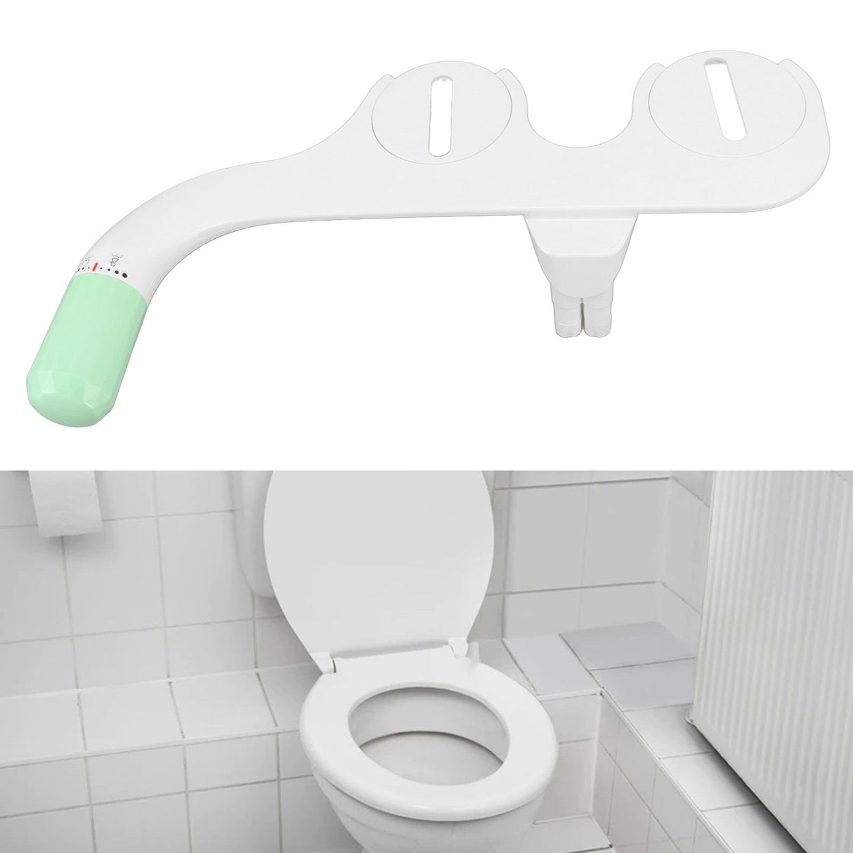 Ultra Slim Bidet Attachment Easy Installation Ass Washer With 7/8 Copper Tee For Toilet