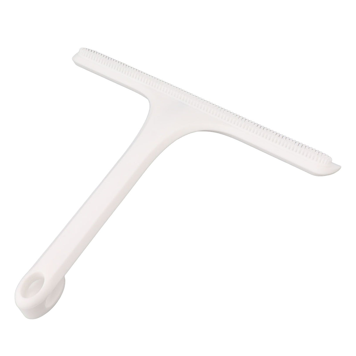 Glass Wiper with Non Slip Handle Silicone Window Cleaner Squeegee for Bathroom Windows Kitchen Mirror White