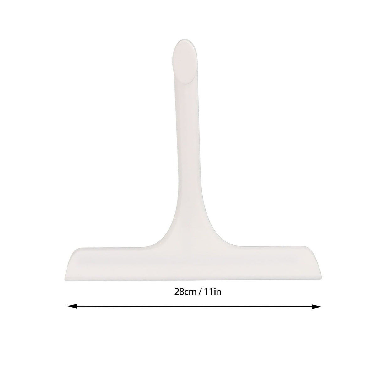 Glass Wiper with Non Slip Handle Silicone Window Cleaner Squeegee for Bathroom Windows Kitchen Mirror White
