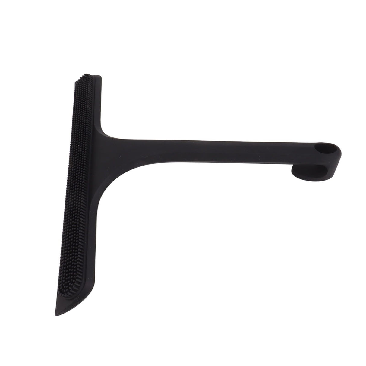 Glass Wiper with Non Slip Handle Silicone Window Cleaner Squeegee for Bathroom Windows Kitchen Mirror Black