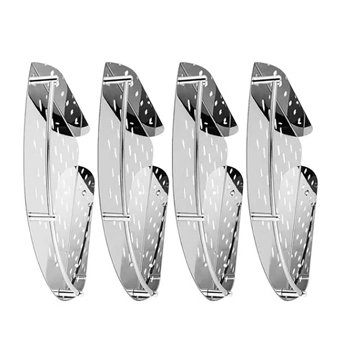 4 Pcs Corner Shower Shelf Stainless Steel Strong Load Bearing Space Saving Wall Mounted Bathroom Rack