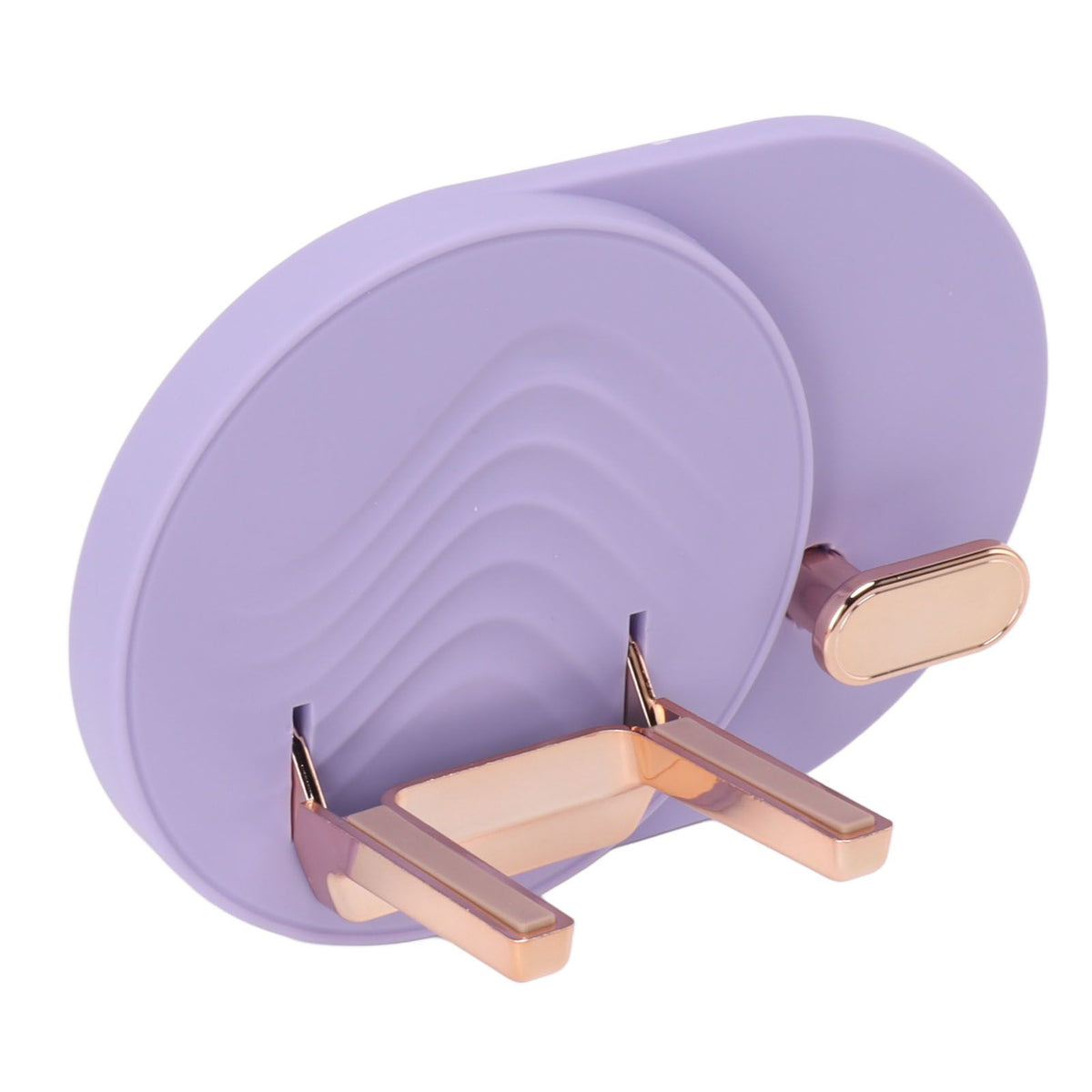 Hair Dryer Shelf Wall Mounted Space Saving Punching Free Cable Storage Blow Dryer Holder for Bathroom Purple