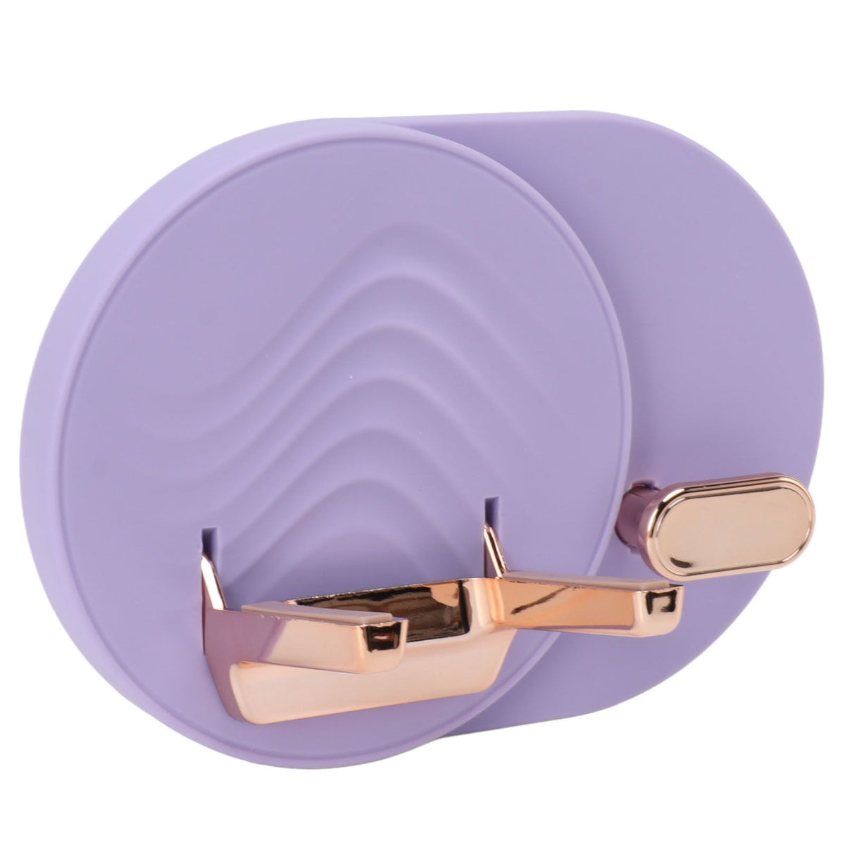 Hair Dryer Shelf Wall Mounted Space Saving Punching Free Cable Storage Blow Dryer Holder for Bathroom Purple