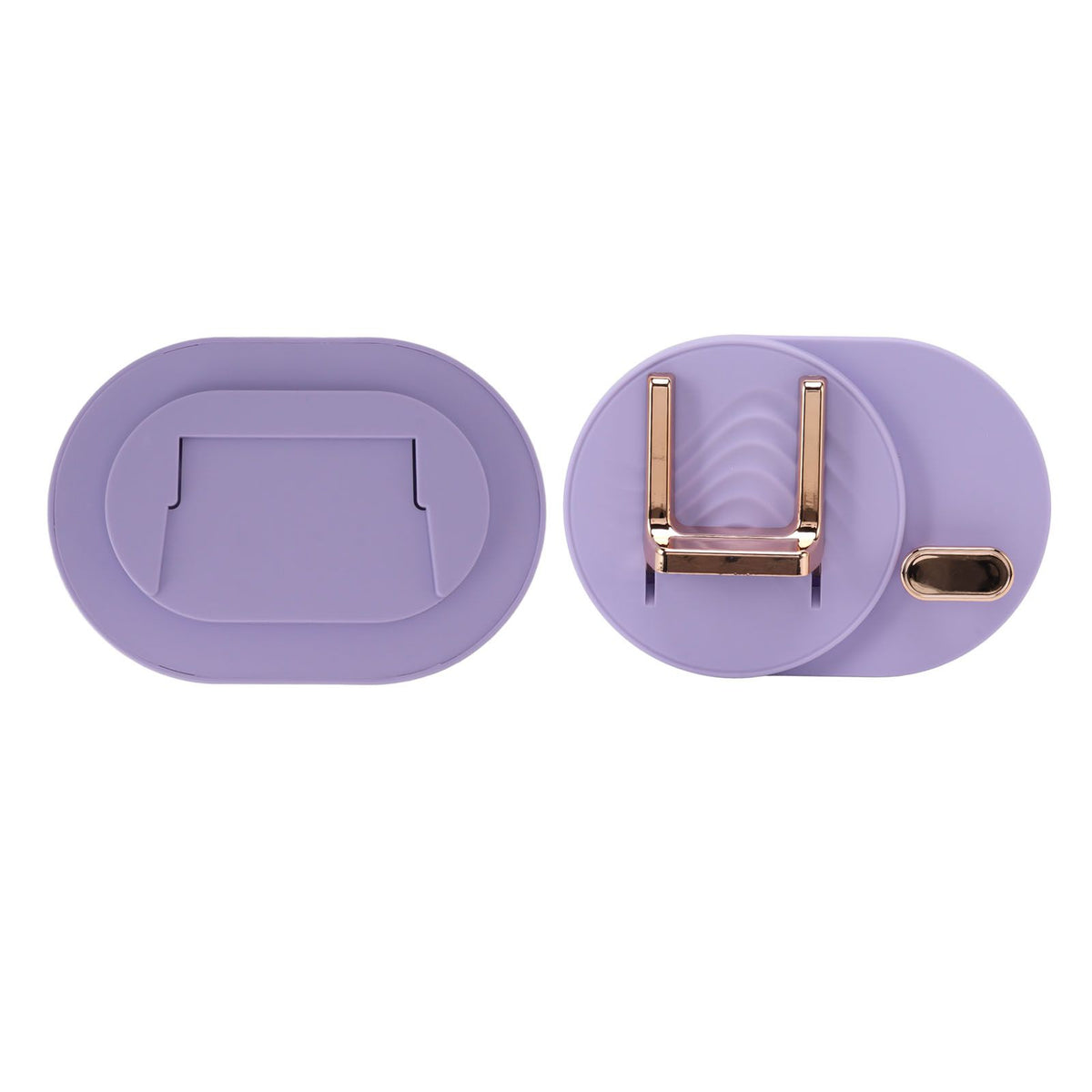 Hair Dryer Shelf Wall Mounted Space Saving Punching Free Cable Storage Blow Dryer Holder for Bathroom Purple