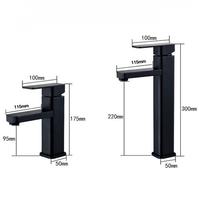Black Bathroom Faucet Stainless Steel Modern Waterfall Sink Faucet For Home Hotel 2 Hoses