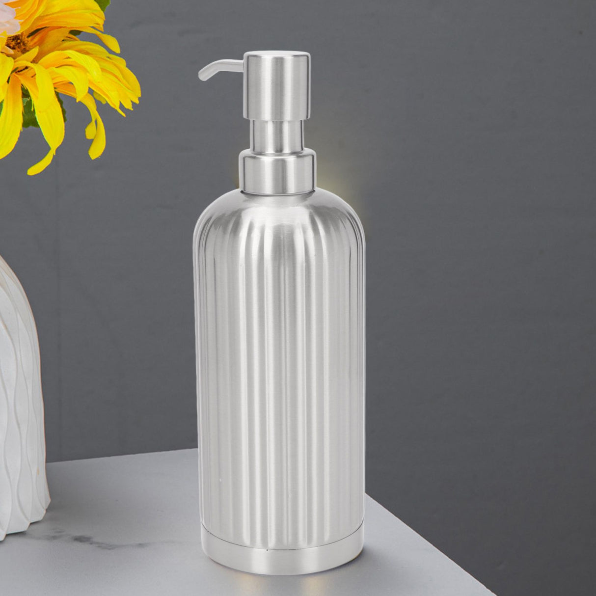 Lotion Bottle Stainless Steel Large Capacity Multi Use Pump Bottle Soap Dispenser for Kitchen Bathroom