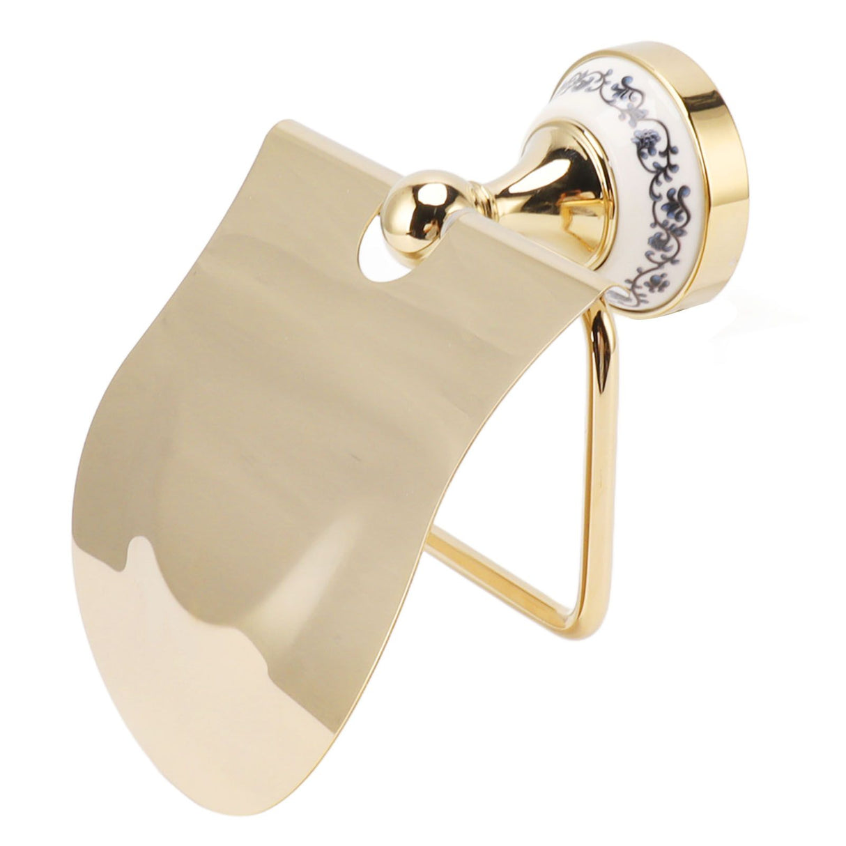 Toilet Paper Holder Gold Vintage Exquisite Stainless Steel Tissue Roll Hanger for Bathroom Kitchen