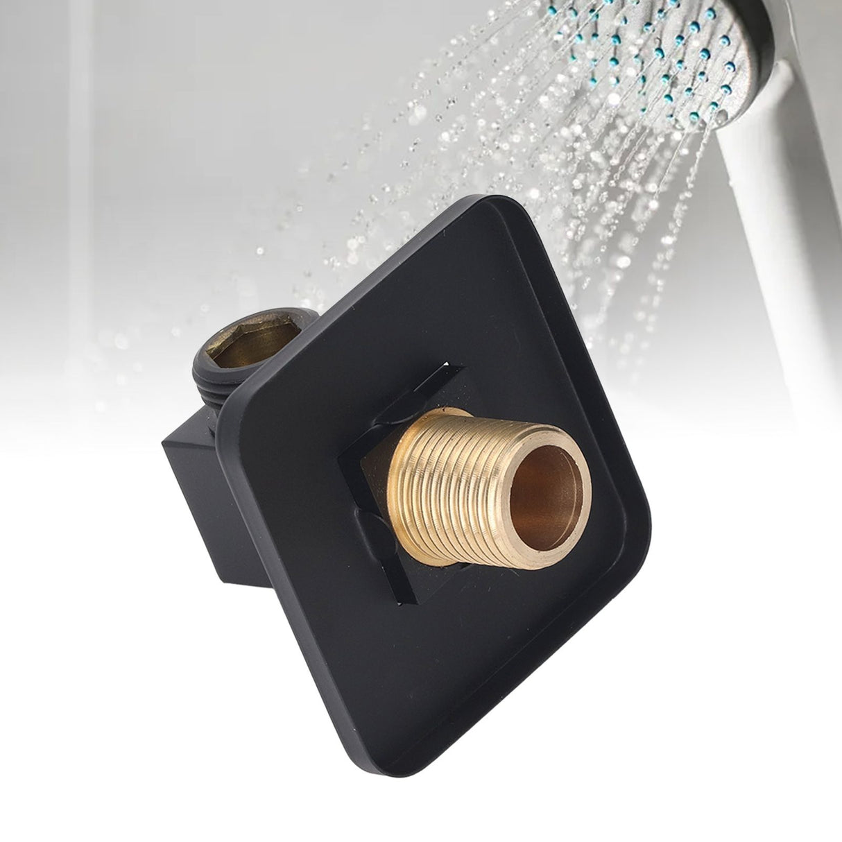 Shower Head Holder Concealed Installation Waterproof Adjustable Wall Mount Shower Bracket for Shower Head Accessories Black