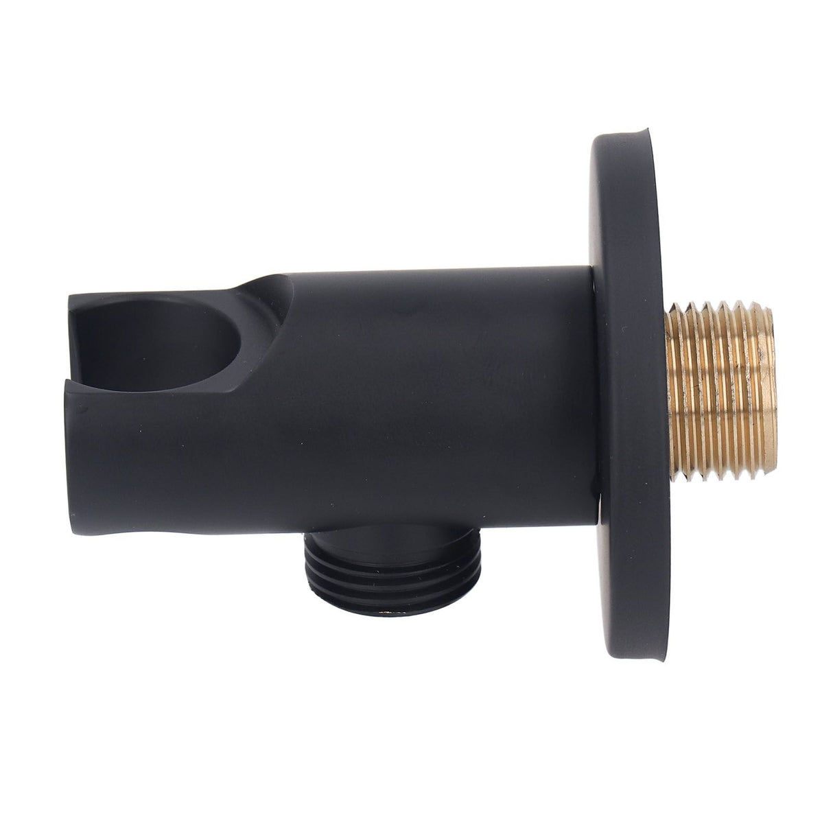 Shower Head Holder Adjustable Copper Handheld Shower Wand Holder for Bathroom Black Round