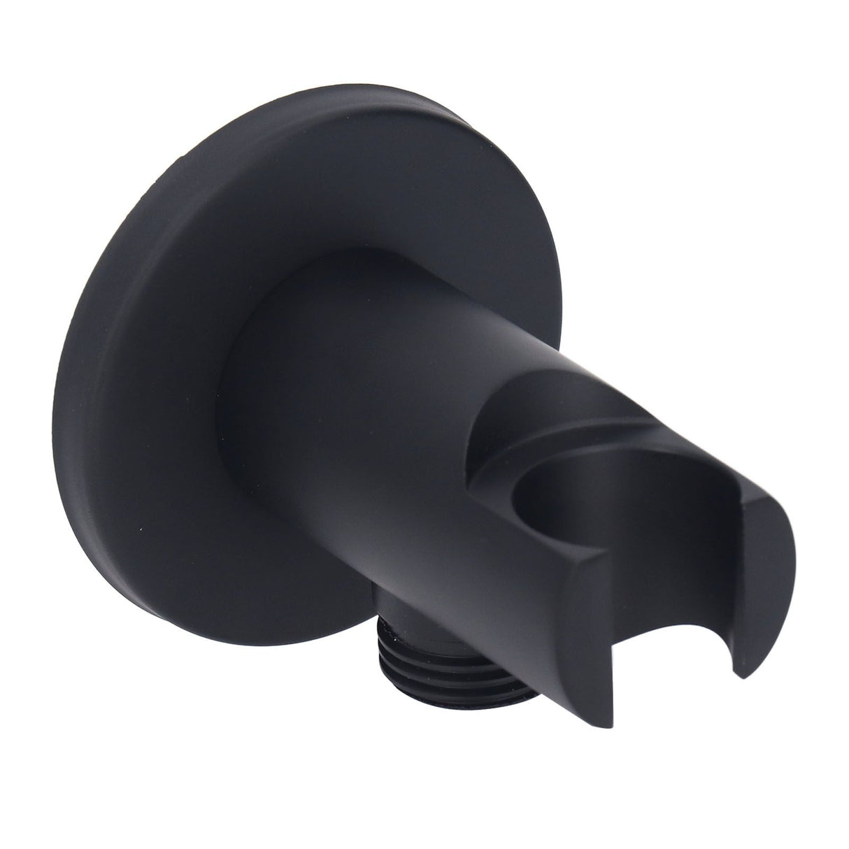 Shower Head Holder Adjustable Copper Handheld Shower Wand Holder for Bathroom Black Round
