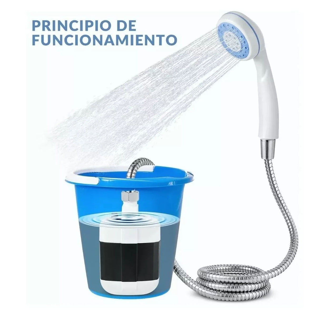Portable Shower ABS Electric Battery Powered Camping Shower Pump for Outdoor Use