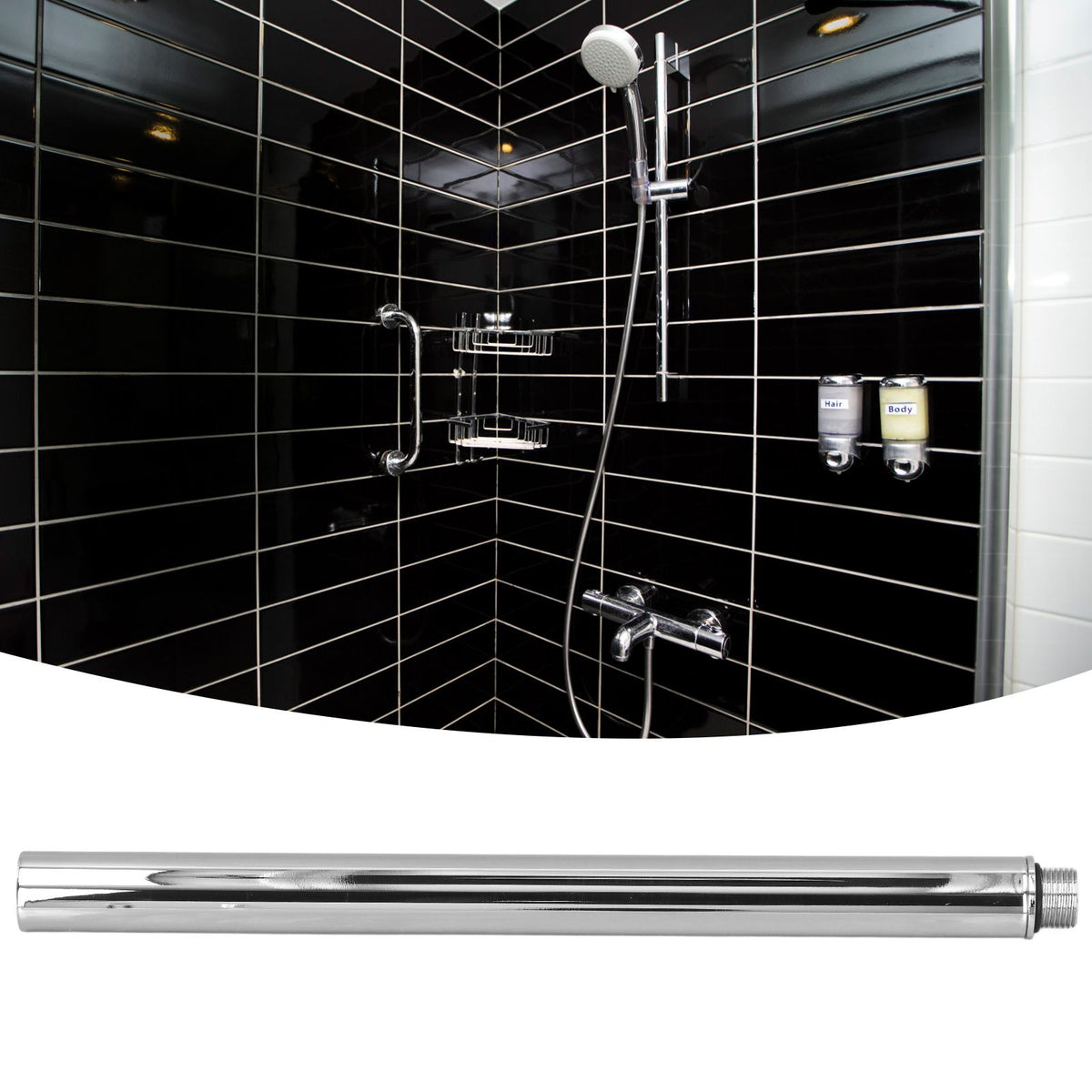 Shower Arm Extension Tube Copper Shower Head Extender Home Decoration for Bathroom