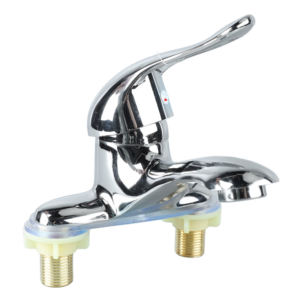 Bathroom Sink Faucet Zinc Alloy 2 Hole Single Handle Hot and Cold Water Mixer Tap for Home Hotel