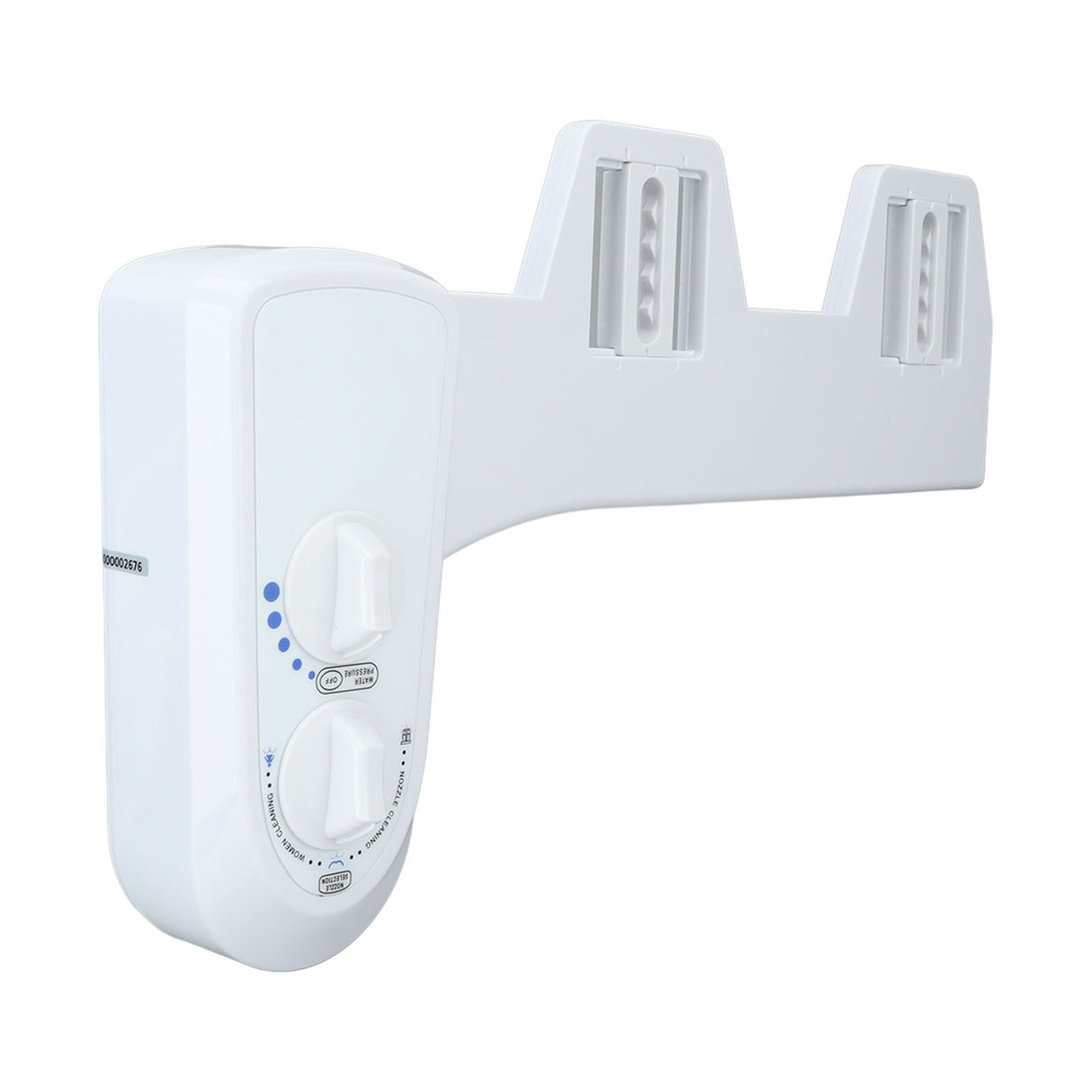 Bidet Attachment Self Cleaning Dual Nozzle Adjustable Water Pressure Cold Water Toilet Bidet for Feminine Wash 3/8