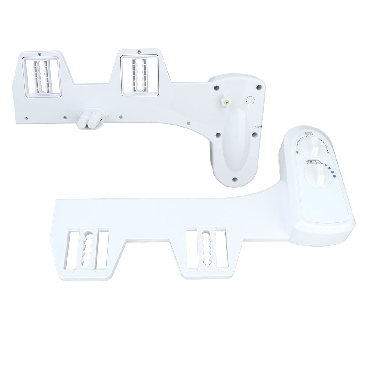 Bidet Attachment Self Cleaning Dual Nozzle Adjustable Water Pressure Cold Water Toilet Bidet for Feminine Wash 3/8
