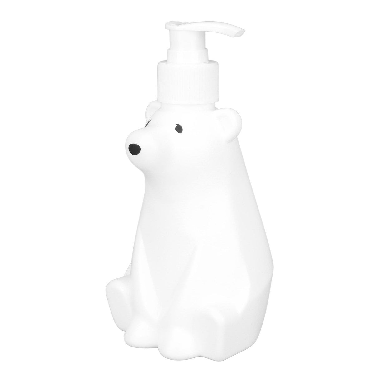 Shampoo Dispenser White Bear Style Pump Type Durable PP PE Widely Used Shower Bottles for Bathroom Washroom Toilet S(6.5x2.9in)