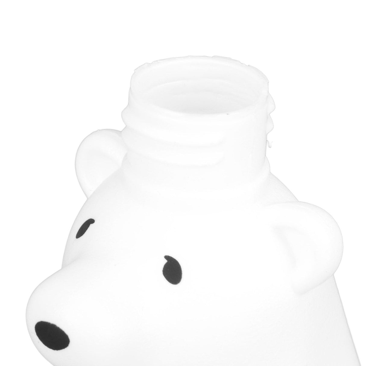 Shampoo Dispenser White Bear Style Pump Type Durable PP PE Widely Used Shower Bottles for Bathroom Washroom Toilet S(6.5x2.9in)