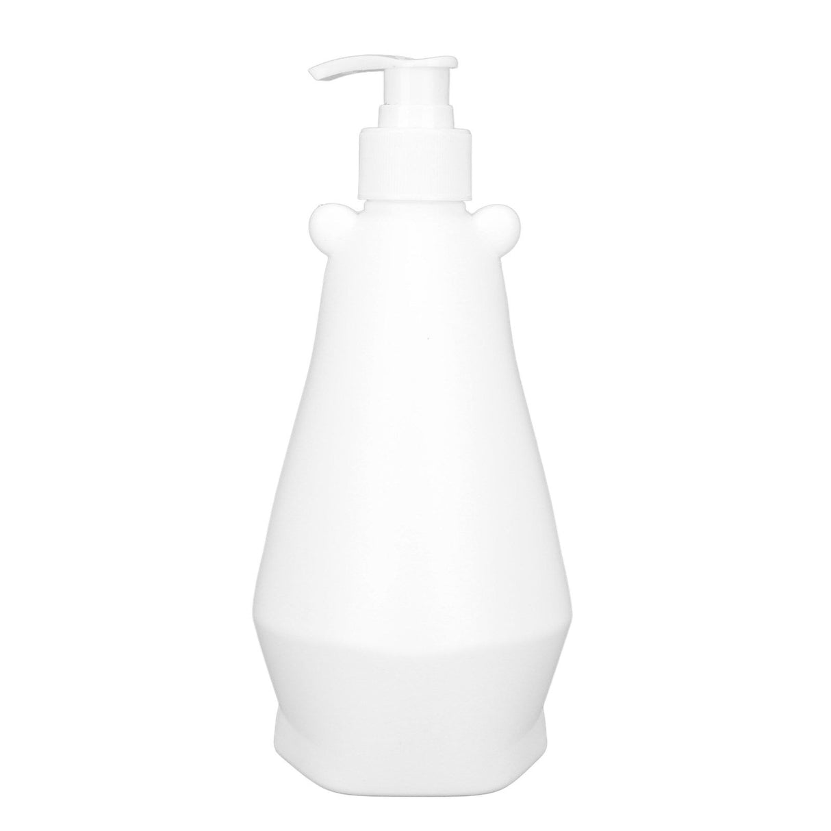 Shampoo Dispenser White Bear Style Pump Type Durable PP PE Widely Used Shower Bottles for Bathroom Washroom Toilet M(11.6x3.0in)