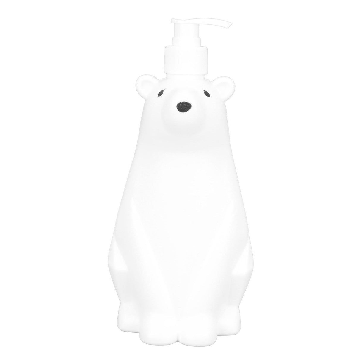 Shampoo Dispenser White Bear Style Pump Type Durable PP PE Widely Used Shower Bottles for Bathroom Washroom Toilet L(9.2x11.6in)